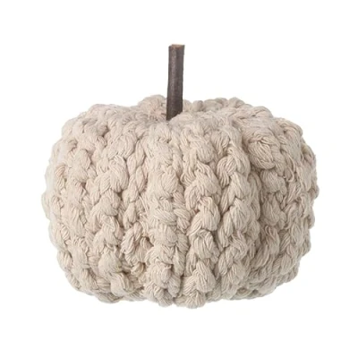 Image of Heaven Sends Wicker Pumpkin Natural Colour 15cm x 14cm Halloween Decoration Themed Décor Prop Scary Autumn Perfect for Home, Kitchen, Living Room