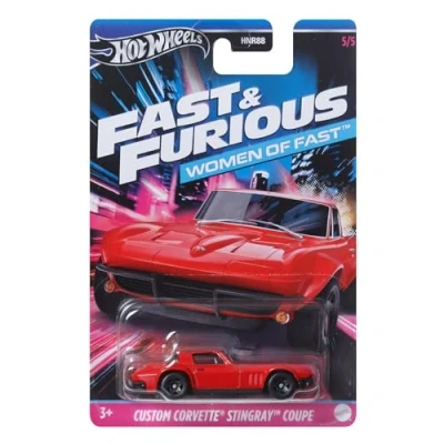 Image of Hot Wheels Auto Custom Corvette Stingray Coupe Women by Fast and Furious Model Die Cast Scale 1:64 Length 7 cm HRW40