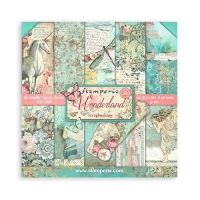 Image of Scrapbooking Small Pad 10 Sheets cm 20.3 x (8 8 inches) Wonderland