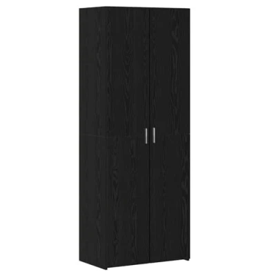 Image of vidaXL Highboard Black Oak 70x42.5x185 cm Engineered Wood