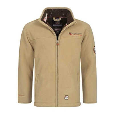 Image of Geographical Norway Ureka Men&#039;s Fleece Jacket Warm Cozy Lining Lined Size S XXXL Camel, L