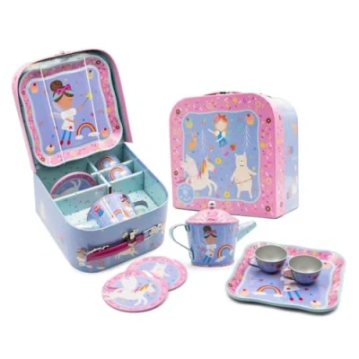 Image of Floss &amp; Rock Tin Tea Set Rainbow Fairy 7pc