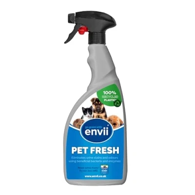 Image of Envii Pet Fresh Effective Enzyme Cleaner for Cat &amp; Dog Urine, Stain Remover Odour Eliminator 750ml Natural Ready To Use Spray, Bacteria Carpet Pets