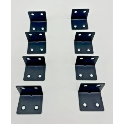 Image of Rally Mudflap Bracket x8 Black Race Rallying Steel Brackets Autocross