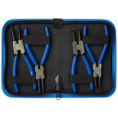 Image of US PRO B2059 4pc 6&quot; Circlip, Snap Ring Pliers, Internal External 150mm, Blue