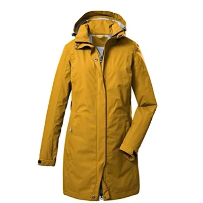 Image of Killtec 39143 000 Women&#039;s 2 1/2 Layer Functional Parka with Zip Off Hood KOS 93 WMN PRK dark yellow 40,