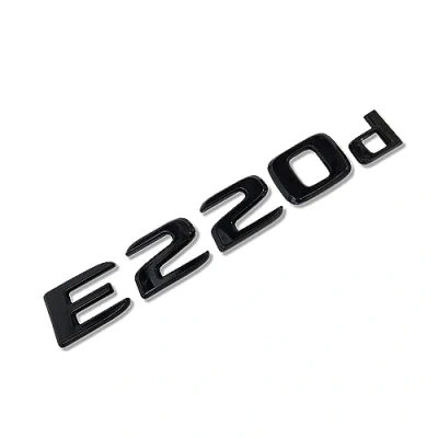 Image of MCK Auto E220D Glossy Black Front Rear Wing Badge Logo Boot Emblem Sticker Tuning