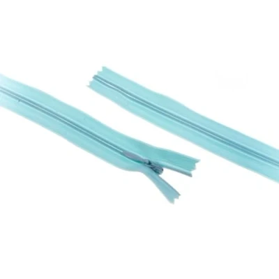 Image of 22&quot;/ 56cm Concealed Invisible Closed End Zips Pale Aqua per single zip