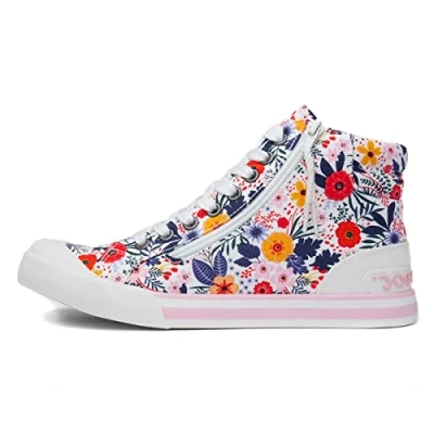 Image of Rocket Dog Jazzin Hi Malden Womens Floral Canvas Size 3 UK Multicolour