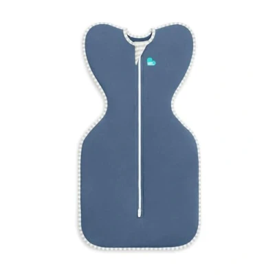 Image of Love To Dream Swaddle UP, Baby Sleeping Bag, Fabric for Moderate Temp (20 24C), Arms Up Position, Essentials Newborn, Hip Healthy, Twin Zipper Easy Nappy changes, 2.2 3.8kg, Denim