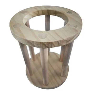 Image of Amuzocity Rabbit Hay Feeder Rack Wooden Manger Food Dispenser For Guinea Pig Small Pet