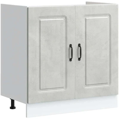 Image of vidaXL Sink Base Cabinet Kalmar Concrete Grey 80x46x81.5 cm Engineered Wood