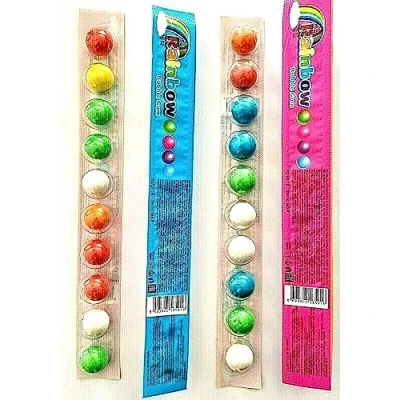 Image of Bubble gum Balls Strip balls. Kids Party Bag Fillers RETRO SWEETS Chewing (20)