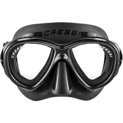 Image of Cressi Samoa Mask Diving And Snorkelling Mask, Black/Black, One Size, Unisexsex Adult