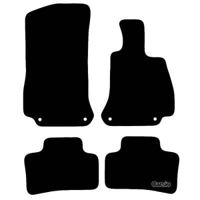 Image of Carsio Carpet Car Mats For Mercedes EQC 2019+ Onwards Tailored Fit Floor Mat Set Complete Accessory Black Custom Fitted All Weather, Anti Slip Backing &amp; Trim