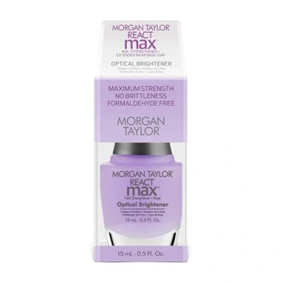 Image of Morgan Taylor React Max Formaldehyde Free Nail Strengthener + Extended Wear Base Coat Optical Brightener 15ml