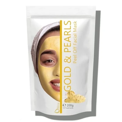 Image of Oïléna Gold Face Mask, Anti Ageing Peel Off Natural Elasticity, Easy Home Skin Care, Hydrating, Blackhead Remover, Women, Man Skincare, 200g 10 treatments