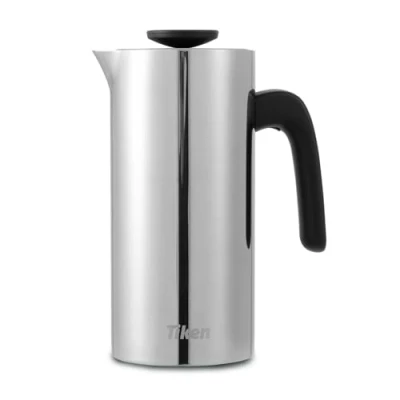 Image of Tiken 1L French Press Coffee Maker Stainless Steel Double walled Vacuum Insulated Dishwasher Safe