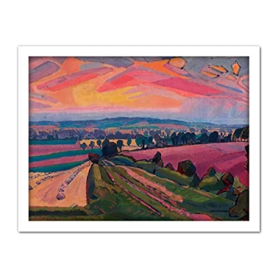 Image of Wee Blue Coo Spencer Gore The Icknield Way Artwork Framed Wall Art Print 18X24 Inch