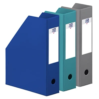 Image of Oxford Color Life Zen Set of 3 Magazine Racks PVC Spine 7 cm Random Colour