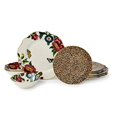 Image of Spode Creatures of Curiosity 12 Piece Dinner Set, Fine China with 22ct Gold