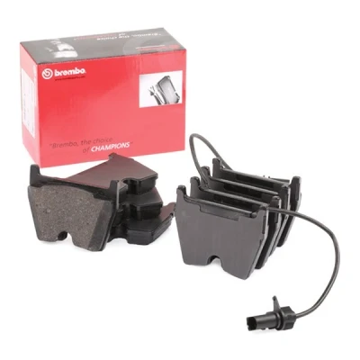Image of 4S0698151, 4S0698151B, 4S0698151J, 8E0698151Q Brake pad set BREMBO P 85 132 incl. wear warning contact with anti squeak plate without accessories