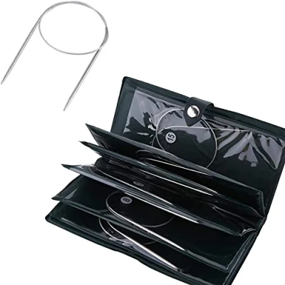 Image of 11Pcs Stainless Steel Circular Knitting Needles Crochet Craft AccessoriesProfessional, Set Sets
