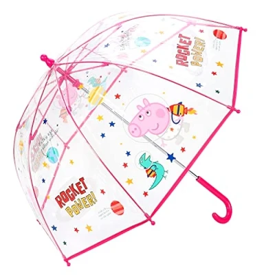 Image of Templar Peppa Pig Dome Umbrella for Kids Childrens Boys Girls Brolly with Safety Opening