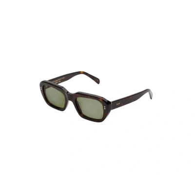 Image of Retrosuperfuture Miles Unisex Sunglasses, Size: 54, Brown/green