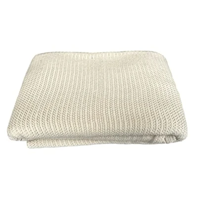 Image of DUDU N GIRLIE Baby Blanket for Newborn Warm &amp; Cosy Cellular 100% Extra Soft Breathable Cotton, Pram/Travel/Moses Basket (90 x 70 cm) Cream.