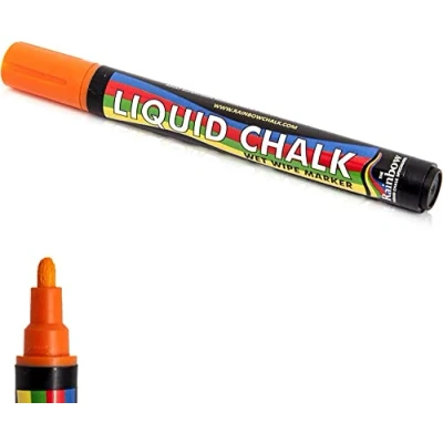 Image of Liquid Chalk Marker Pen Orange 5mm Bullet Nib