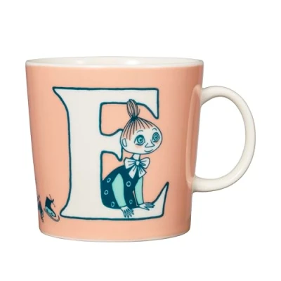 Image of Arabia Moomin 1066899 Mug with Handle ABC Letter E Vitro Porcelain Capacity 400 ml Dimensions 12 x 9.4 9 cm