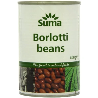 Image of Suma Borlotti Beans 400 g (Pack of 12)