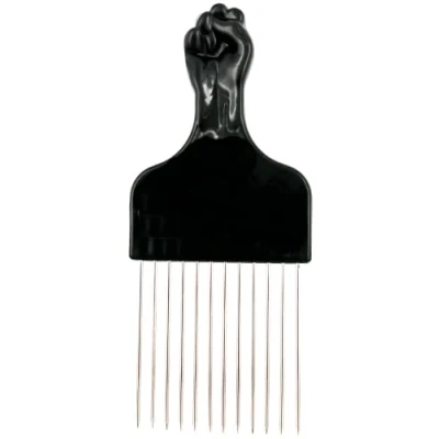 Image of Kobe Professional afro Metal pick comb Fist edition, the perfect for hair styles