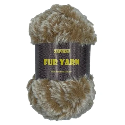 Image of Zarela Faux Fur Yarn Wool 50g (1224 Caramel Fawn)