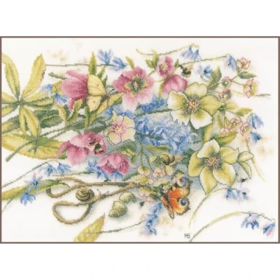 Image of Lanarte Cross Stitch kit, Cotton, Multicoloured, 43x31cm