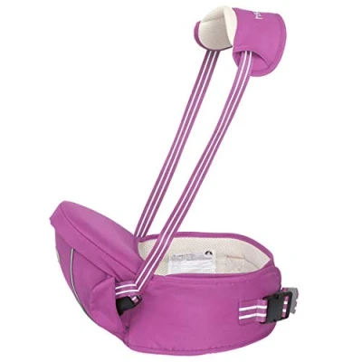 Image of Ergonomic Hipseat Baby Carrier with Shoulder Strap, Waist Stool Seat for Carrying Toddlers, Light Weight and Labor Saving Purple