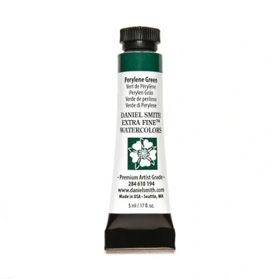 Image of DANIEL SMITH, Perylene Green 284610194 Extra Fine Watercolors Tube, 5ml, 0.17 Fl Oz (Pack of 1)