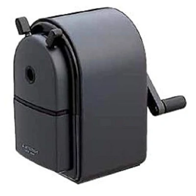 Image of Uni KH 20 Hand Crank Wooden Pencil Sharpener Black
