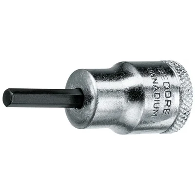 Image of Gedore IN308 3/8 8 x 49 mm 6 Hex Screws Screwdriver Bit Socket Silver