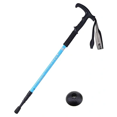 Image of Hikehobby® Antishock With Handle Trekking Walking Hiking Stick Pole (Blue)
