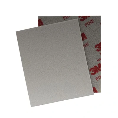 Image of 3M Softback Sanding Sponge Aluminum Oxide Abrasive Pad 4 1/2 Inch x 5 Inch, Fine 320 400 Grit (Set of 2)
