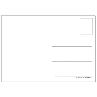 Image of Bear and Bee 100 x White Blank Postcards Made of Recycled Paper in A6 Format (148 mm 105 mm)