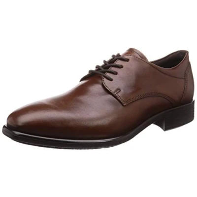 Image of ECCO Men&#039;s Citytray Plain Toe Tie Oxford, Cognac, 6.5/7 UK