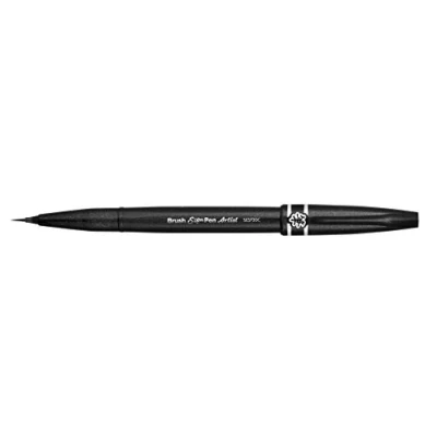 Image of Pentel SESF30C AX Brush Sign Pen Artist with Extra Fine Tip, 1 Piece, Black