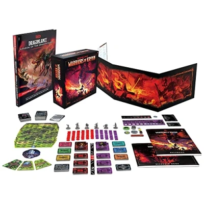 Image of Dungeons and Dragons Dragonlance: Shadow of the Dragon Queen Deluxe Edition (Dand D Adventure, DM Screen Plus Warriors Krynn Board Game) (D09880000) for Ages 12+, Mult