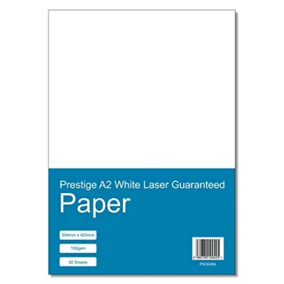 Image of Prestige A2 White Laser Guaranteed Paper 100gsm 50 Sheets