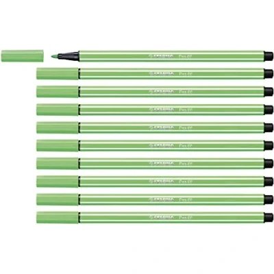Image of Premium Fibre Tip Pen STABILO 68 Pack of 10 Light Emerald