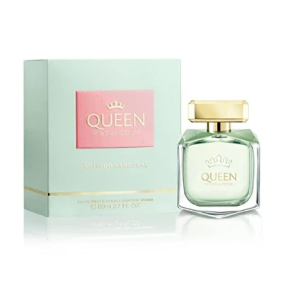 Image of Banderas Perfumes Queen Of Seduction Eau de Toilette Long Lasting Romantic, Charming and Fresh Fragance Floral with Marine Notes Ideal for Day Wear 80 ml