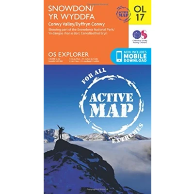 Image of Explorer Active OL17 Snowdon &amp; Conwy Valley Map With Digital Version